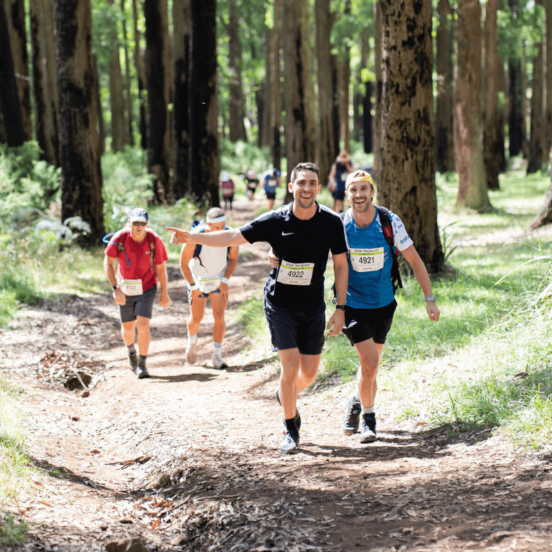 Melbourne, Australia: Trailwalkers enjoy the 2023 trail in the Dandenong Ranges, walking distances of 100km, 55km or 30km to raise funds to tackle global poverty and injustice. Photo: Aimee Han/Oxfam.