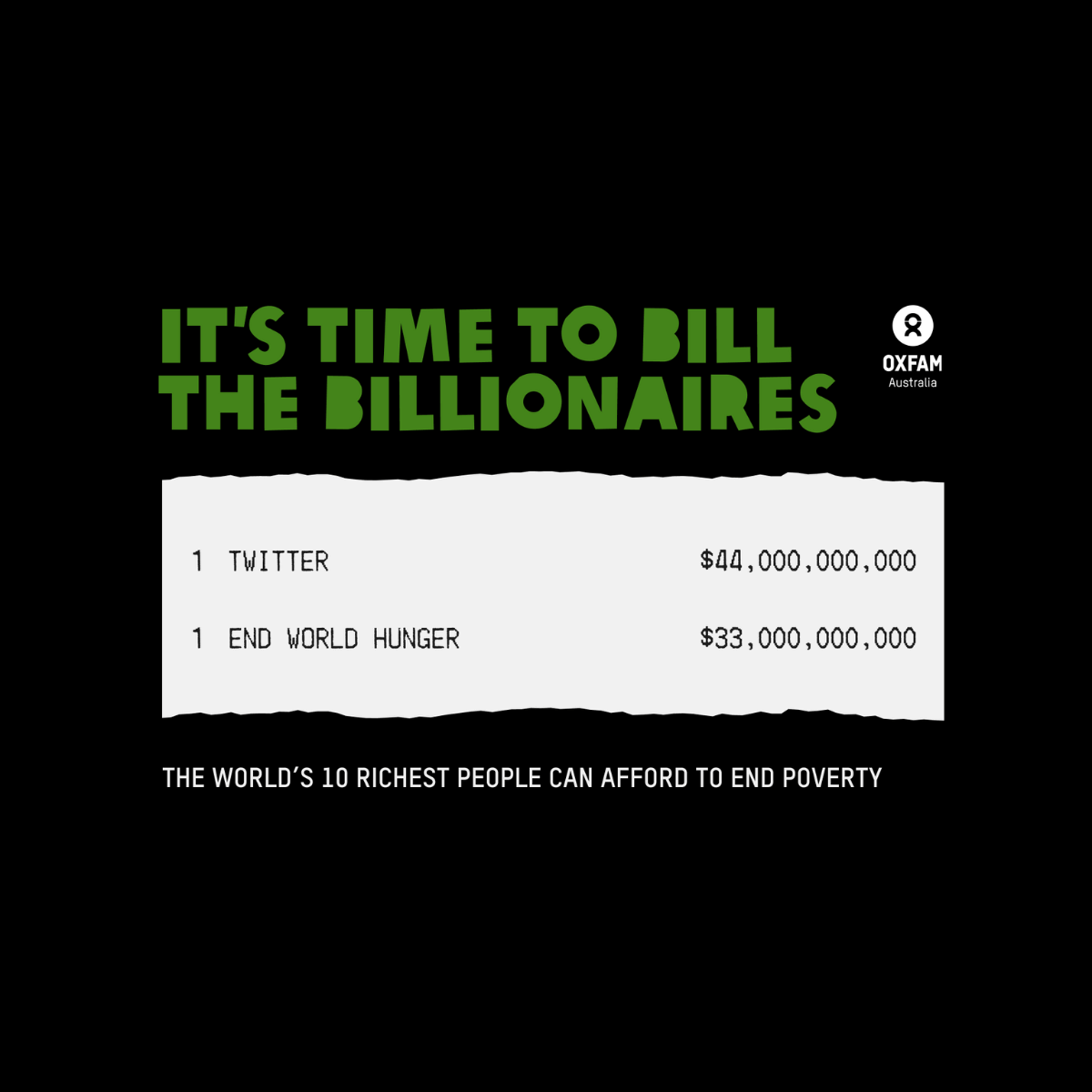 Trillion dollar bill campaign